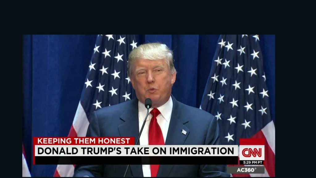 President Elect Donald Trump Speaking on Immigration